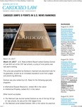 Cardozo Jumps 9 Points in U.S. News Rankings by Benjamin N. Cardozo School of Law