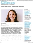 Camila Lopez Receives 2019 Whitlock Scholarship
