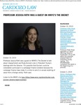 Professor Jessica Roth Was a Guest on WNYC's The Docket by Benjamin N. Cardozo School of Law
