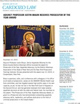 Adjunct Professor Justin Braun Receives Prosecutor of the Year Award