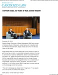 Stephen Siegel: 60 Years of Real Estate Wisdom