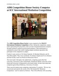 ADR Competition Honor Society Competes at ICC International Mediation Competition