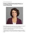 Professor Deborah Pearlstein Writes on Social Distancing