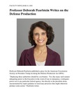 Professor Deborah Pearlstein Writes on the Defense Production