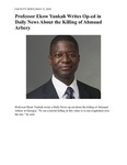 Professor Ekow Yankah Writes Op-ed in Daily News About the Killing of Ahmaud Arbery