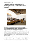 Cardozo Launches Open Access Law Teaching Guides to Confront Structural Violence