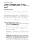 Cardozo's Response to Racial Violence: History, Criminal Justice Reform and Call to Action