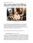 Nine Cardozo Alumni Named Billboard Magazine's Top Music Lawyers for 2020