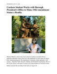 Cardozo Student Works with Borough President's Office to Make 19th Amendment Statue a Reality