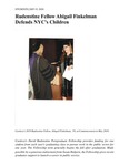 Rudenstine Fellow Abigail Finkelman Defends NYC’s Children