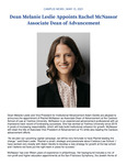 Dean Melanie Leslie Appoints Rachel McNassor Associate Dean of Advancement