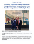 Cardozo’s Alternative Dispute Resolution Competition Honor Society Returns from October Competitions with Multiple Wins by Benjamin N. Cardozo School of Law