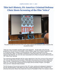 This Isn’t History, It’s America: Criminal Defense Clinic Hosts Screening of the film “Attica”
