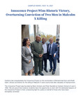 Innocence Project Wins Historic Victory, Overturning Conviction of Two Men in Malcolm X Killing by Benjamin N. Cardozo School of Law