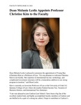 Dean Melanie Leslie Appoints Professor Christine Kim to the Faculty by Benjamin N. Cardozo School of Law