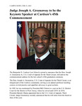 Judge Joseph A. Greenaway to be the Keynote Speaker at  Cardozo's 45th Commencement by Benjamin N. Cardozo School of Law