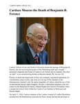 Cardozo Mourns the Death of Benjamin B. Ferencz