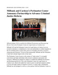 Milbank and Cardozo’s Perlmutter Center Announce Partnership to Advance Criminal Justice Reform by Perlmutter Center for Legal Justice at Cardozo Law