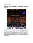 Class of 2024 Graduates Elected to Order of the Coif