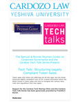 Tech Talk: Structuring Legally Compliant Token Sales by Heyman Center on Corporate Governance and Cardozo Law Tech Talks