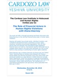 The Role of Financial Actors in Human Rights Violations With Diana Kearney by Cardozo Law Institute in Holocaust and Human Rights (CLIHHR)