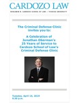 A Celebration of Jonathan Oberman's 25 Years of Service to Cardozo School of Law's Criminal Defense Clinic by Cardozo Criminal Defense Clinic