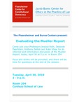 Evaluating the Mueller Report by Floersheimer Center for Constitutional Democracy and Jacob Burns Center for Ethics in the Practice of Law