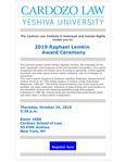 2019 Raphael Lemkin Award Ceremony
