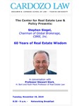 60 Years of Real Estate Wisdom by Cardozo Center for Real Estate Law & Policy