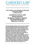 Lunchtime Talk With Diana Kearney: Strategic Litigation Against the Administration’s Migration Policies