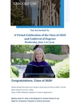 A Virtual Celebration of the Class of 2020 and Conferral of Degrees by Benjamin N. Cardozo School of Law