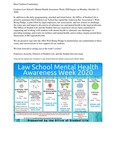 Mental Health Awareness Week 2020 by Cardozo Office of Student Life