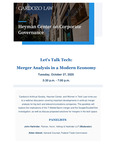 Let's Talk Tech: Merger Analysis in a Modern Economy by Heyman Center on Corporate Governance