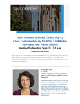 Weekly Pop-Up Class: LGBTQ Rights and the Crisis of Democracy, Deborah Pearlstein by Benjamin N. Cardozo School of Law