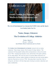 Name, Image, Likeness: The Evolution of College Athletics by Cardozo Arts & Entertainment Law Journal, Cardozo FAME Center, and Cardozo Sports Law Society