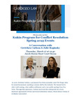 Kukin Program for Conflict Resolution Spring 2025 Events by Kukin Program for Conflict Resolution