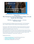 The Trump Law Firm Intimidation Policy: A Look Inside the Wreckage by Jacob Burns Center for Ethics in the Practice of Law, David McGowan, W. Bradley Wendel, and Staci Zaretsky
