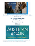 An Evening Book Talk: Austrian Again by Cardozo Law Institute in Holocaust and Human Rights (CLIHHR), Anne Hand, and Evelyn Konrad