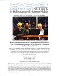 2017 Lunchtime Lecture Series by Cardozo Law Institute in Holocaust and Human Rights (CLIHHR)