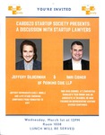 Cardozo Startup Society Presents: A Discussion with Startup Lawyers Jeffery Silberman and Imir Eisner of Perkins Coie LLP by Cardozo Startup Society