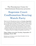 Supreme Court Confirmation Hearing Watch Party
