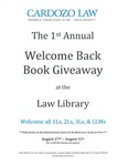 Welcome Back Book Giveaway