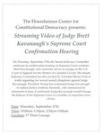 Streaming Video of Judge Brett Kavanaugh's Supreme Court Confirmation Hearing by Benjamin N. Cardozo School of Law