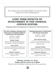 Long Term Effects of Involvement in the Criminal Justice System: Mitigating Collateral Consequences & Tackling Voter Disenfranchisement