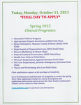 Spring 2022 Clinical Program