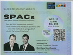 Understanding SPACs by Cardozo Startup Society and Cardozo FAME Center