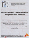 Loyola Patent Law Interview Program Info Session by Cardozo Intellectual Property Law Society (IPLS)