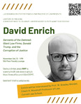 The Jacob Burns Center for Ethics in the Practice of Law Book Talk: David Enrich