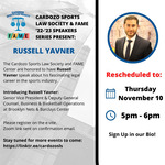 Russell Yavner by Cardozo Sports Law Society and Cardozo FAME Center