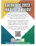 Cardozo's 2023 Inspire! Awards! by Benjamin N. Cardozo School of Law